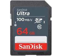 Sandisk Ultra 64GB SDXC Memory Card, up to 100Mb/S, Class 10, Black/Grey