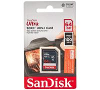 SanDisk Ultra 64GB SDXC Memory Card, up to 100MB/s, Class 10, Black/Grey