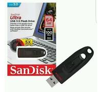 SanDisk Ultra 64GB USB 3.0 Flash Drive 100MB/S Pendrive. With SSA. U.K.