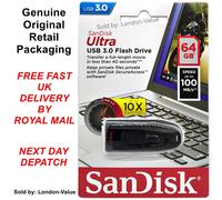 SanDisk 64GB Ultra Flash Drive USB 3.0, 100MB/s