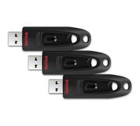 SanDisk Ultra 64GB USB Flash Drive USB 3.0 up to 130MB/s Read - Pack of 3
