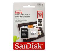 SanDisk Ultra Android 128 GB microSDXC Memory Card + SD Adapter (Newest Version) up to 80 MB/s , Class 10, SDSQUNC-128G-GN6MA