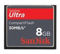 SanDisk Ultra CompactFlash 8 GB Memory Card 30MB/s - Red/Gray (SDCFH-008G-E11)