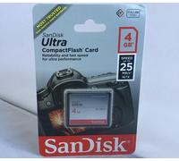 Sandisk Ultra CompactFlash Memory Card 4 GB 25MB/s Retail Pack (SDCFHS-004G-G46)