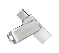 SanDisk Ultra Dual Drive Luxe USB Type-C Flash Drive 256GB (Memory stick up to 400 MB/s speeds, Reversible Type-C & Type-A connectors for Smartphone, Tablets, Macs & computers, All Metal) Silver