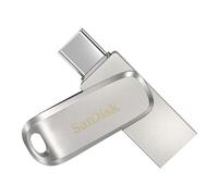 SanDisk 512GB Ultra Dual Drive Luxe, USB Type-C Flash Drive all-metal, up to 400MB/s with reversible USB Type-C and USB Type-A connectors, for smartphones, tablets, Macs and computers, Silver
