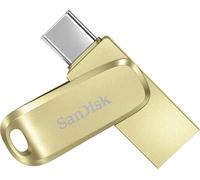 SanDisk Ultra Dual Drive Luxe USB Type-C Flash Drive 128GB (Memory stick up to 400 MB/s, Reversible Type-C & Type-A connectors for Smartphone Tablets, Macs & computers, All Metal) Gold