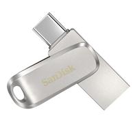 SanDisk Ultra Dual Drive Luxe USB Type-C Flash Drive 64GB - Up to 150 MB/s, Reversible Type-C & Type-A Connectors, All-Metal Design (Silver)