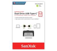 SanDisk 64GB Ultra Dual Type-C/OTG Flash Drive USB 3.1, 150MB/s
