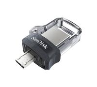 SanDisk Ultra Dual m3.0 USB Flash Drive 32GB USB-A / Micro-USB 3.2 Black Silver