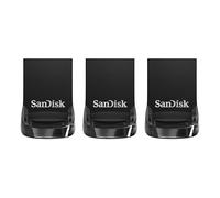 SANDISK Ultra Fit USB Type-A Flash Drive 32GB (USB 3.1 memory stick up to 130MB/s read speeds, RecuePRO data recovery software, for laptops, Tables, gaming consoles, plug-and-stay) Triple Pack