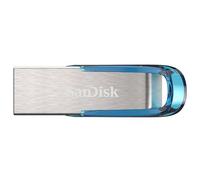 Sandisk Ultra Flair. Capacity: 64 GB Device interface: USB Type-A USB version: 3.2 Gen 1 (3.1 Gen 1) Read speed: 150 MB/s. Form factor: Capless Product colour: Blue Silver