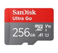 SanDisk Ultra Go micro SDXC card + SD adapter 256GB (For Android Smartphones and Tablets, Memory card up to 150 MB/s, Full HD Video, V10, A1 Faster App Performance, UHS-I, Class 10, U1) For Amazon