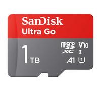 SANDISK Ultra Go micro SDXC card 1TB + SD adapter (For Android Smartphones and Tablets, Memory card up to 150 MB/s, Full HD Video, V10, A1 Faster App Performance, UHS-I, Class 10, U1) For Amazon