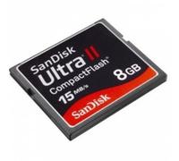 SanDisk Ultra II CompactFlash Card 8GB - 15 MB/s - Red/Black (SDCFH-008G-E11)