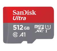 SanDisk 512GB Ultra microSDXC card + SD adapter up to 150 MB/s with A1 App Performance UHS-I Class 10 U1