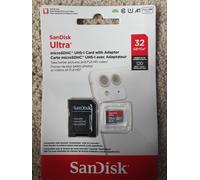 SanDisk Ultra Memory Card 32 GB MicroSDHC Class 10 - Red & Grey