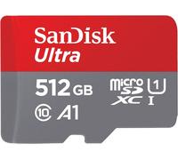 SanDisk 512GB Ultra microSDXC card + SD adapter up to 150 MB/s with A1 App Performance UHS-I Class 10 U1