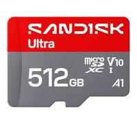 SANDISK Ultra microSDXC 512GB, UHS-I + SD Adapter (up to 195MB/s read speed, Full HD video, V10, U1, C10, A1) Storage expansion for Android smartphones and tablets, cameras, and laptops