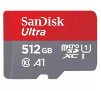 SanDisk 512GB Ultra microSDXC card + SD adapter up to 150 MB/s with A1 App Performance UHS-I Class 10 U1