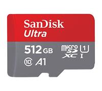 SANDISK Ultra microSDXC card 512GB for Chromebook + SD adapter (up to 150MB/s, A1 App Performance, Full HD-Videos, UHS-I, Class 10, U1)