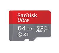 SANDISK Ultra microSDXC card 64GB for Chromebook + SD adapter (up to 140 MB/s transfer speed, with A1 App Performance, UHS-I, Class 10, U1)