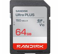 SanDisk Ultra PLUS 150 MB/s SDXC UHS-I Memory Card - 64GB