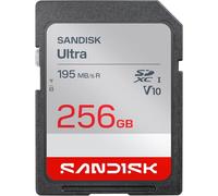 SANDISK Ultra SD Memory Card 256GB, up to 195MB/s Read Speeds, UHS-I | U1, C10, Full HD, Temperature, Backup and Transfer with SANDISK App, For Entry Level & Mid-range Compact Cameras & Camcorders