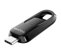 SANDISK Ultra Slider USB Type-C Flash Drive 512GB (Up to 400MB/s read speeds, USB 3.2 Gen 1 memory stick with fast performance, retractable connector, keyring) Black