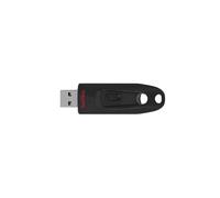 SANDISK Ultra USB Type-A Flash Drive 256GB (USB 3.0 Memory Stick up to 130MB/s transfer speeds, RescuePro Recovery Software, Password Protection, Durable) Black
