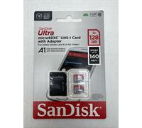 128GB Ultra microSDXC card SD adapter up to 140 MBs with A1 App Performance UHSI Class 10 U1 Twin Pack