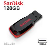 SanDisk USB 2.0 Flash Drive Cruzer Blade 128 GB Black, Red