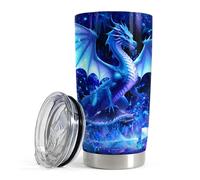SANDJEST Dragon Tumbler 20oz Stainless Steel Insulated Coffee Travel Mug Cup Dragon Gifts for Birthday Christmas Gift for Men Boy