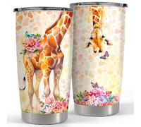 SANDJEST Giraffe Tumbler 20oz Stainless Steel Insulated Tumblers Coffee Travel Mug Cup Giraffe Gifts for Women Girls Teen Gift for Birthday Christmas