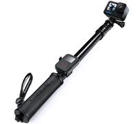 SANDMARC Pole - Black Edition: 42-103 cm Waterproof Extension Pole (Selfie Stick) for GoPro Hero 8, Max, 7, 6, Fusion, Hero 5, 4, Session, 3+, 3, 2, HD & Osmo Action - with Remote Clip (Mount)