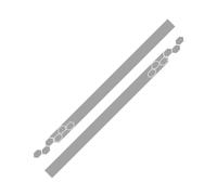 SANDNE Car Side Step Skirt For VW For Golf 5 6 7 MK7 MK6 For Passat B6 B7 B5 For Polo 6R T5 For Jetta 6 For Touareg For Bora Auto Car Door Long Stripe Sticker Car Side Skirt (Color : Matt Silver)