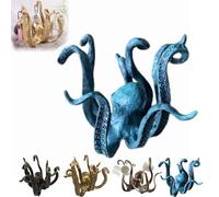 SANDNE Octopus Mug Holder, Blue Resin, Retro Style, Unique Octopus Design, Cup And Mug Storage, Decoration