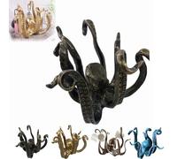 SANDNE Octopus Mug Holder, Retro Resin Octopus Desktop Statue, Black, 19*27*27cm/7.5*10.7*10.7in, 1150g, Multifunctional Cup and Mug, Decoration