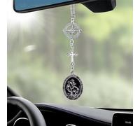 SANDOO St Christopher Medal for Car Hanging - Saint Christopher Medal for Car Rear View Mirror,St Christopher Car Medal Protection Talisman,Saint Christopher Charm Hanger,New Car Gift for Women Men