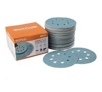 Sandpaper 125 mm Velcro 40/60/80/120/180/240/320/400/600/800 Mixed Grit Assorted Sandpaper 5 Inch 125 mm 8 Holes Velcro Sanding Disc for Orbital Sander (100 pieces)