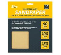 SANDPAPER ASSORTED GRIT 10 SHEETS (R)