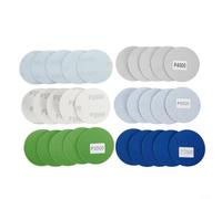 Sandpaper Disc Collection Includes Thirty Pieces Sized at Three Inches Featuring Multiple Grit Levels for Diverse Applications