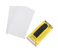 Sandpaper Holder with Metal Clips, Ergonomic Grinding Polishing Tool for Woodworking, Includes 5pcs Abrasive Discs 120-320 Grit, Black(5PCS Grit 240)