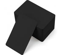 Sandphyrre 100 Pcs Blank Kraft Cards, Black Business Message Cards, Blank Flash Cards for Learning, Study, DIY, Memory Games, Notes and Gift Tags - 3.5 x 2 inch (8.8 x 5.2 cm)