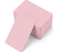 Sandphyrre 100 Pcs Blank Kraft Cards, Pink Business Message Cards, Blank Flash Cards for Learning, Study, DIY, Memory Games, Notes and Gift Tags - 3.5 x 2 inch (8.8 x 5.2 cm)