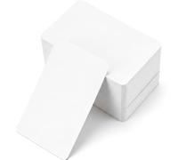 Sandphyrre 100 Pcs Blank Kraft Cards, White Business Message Cards, Blank Flash Cards for Learning, Study, DIY, Memory Games, Notes and Gift Tags - 3.5 x 2 inch (8.8 x 5.2 cm)