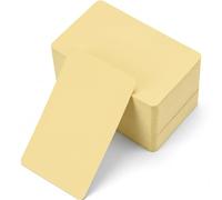 Sandphyrre 100 Pcs Blank Kraft Cards, Yellow Business Message Cards, Blank Flash Cards for Learning, Study, DIY, Memory Games, Notes and Gift Tags - 3.5 x 2 inch (8.8 x 5.2 cm)