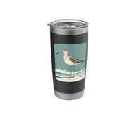 Sandpiper Bird Dancing with The Waves for Beach Lovers Stainless Steel Insulated Tumbler