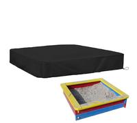 Sandpit Cover Waterproof - Safe Cat Protection for Sandpit, Weatherproof Tarpaulin with Elastic Band for Outdoor Playground, Tear-Resistant Protective Cover Against Leaves and Animals, Black