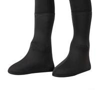 Sandproof Shoe Covers, 1 Pair, Swimming Snorkeling Fin Boot Socks, Thermal Polyester, Elastic Anti-Slip Fit, for Divers Surfers Fishermen(Black)